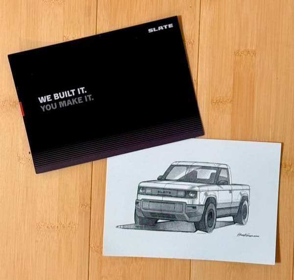 My pre-order gift from Slate arrived: it's a postcard